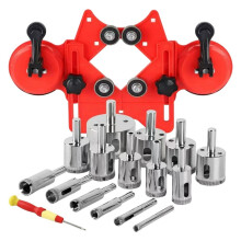 Drill Bit Hole Saw Guide, 4-83mm Portable Glass Tiles Drill Guide Adjustable Hole Locator Holder for Ceramic Glass Tile