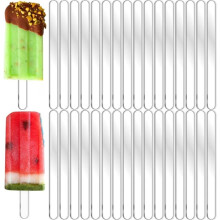 150 Pcs Reusable Acrylic  Sticks , 4.5 in Transparent Cakesicle Mold Mirror  Sticks for Cake Pops B