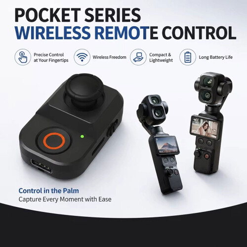 Photography  Remote Shutter for  Osmo Pocket 4/4P/3 with Active Tracking Joystick Zooming Wireless Control