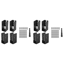 Verdeckte Balkenträger, 8 Stück, 2x4 Zoll, Außenverkleidung, Verdeckte Flansche, Verdeckte Montage, Balkenträger für 2x4 Zoll-Schwingbalken