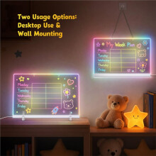 Led Drawing Board for Kids - Flicker-Free LED Note Board, 10 Light Effects & 4 Light Intensities Drawing Tablet