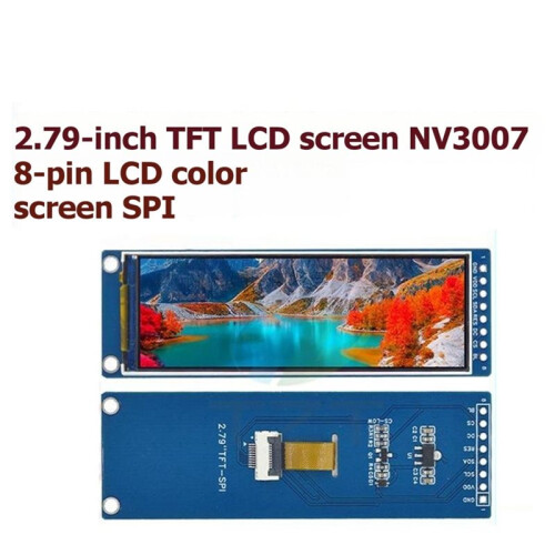 Módulo de Tela LCD TFT NV3007 de 2,79 Polegadas com Resolução de 142x428 e Conexão Serial SPI de 8 Pinos. 1