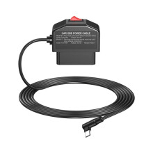 OBD Parking Monitoring Cable for Dashcams with and Low Voltage Protection Type-C Angle Plug Plug and