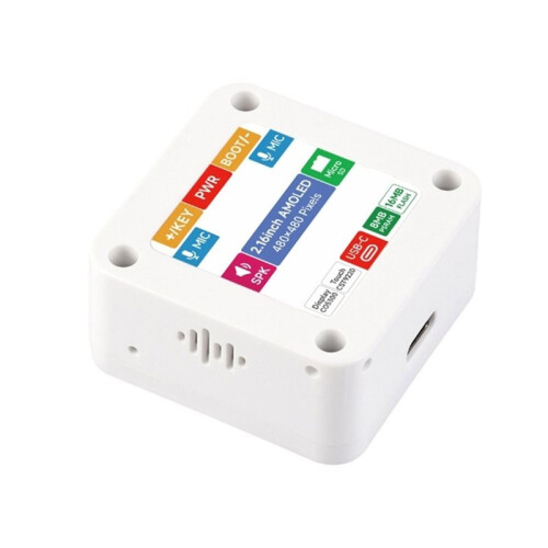 Placa de Desenvolvimento ESP32-S3 com Display AMOLED de 2,16 Polegadas, 16,7 Milhões de Cores, Resolução 480x480, Wi-Fi BLE5 para  ESP-IDF 2