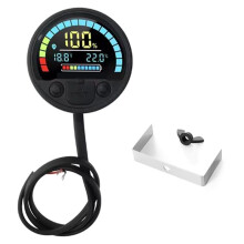 Rundes Digitales LCD-Voltmeter (8-30 V ) mit Batteriestandsanzeige und USB-Ausgang für Blei-Säure-/Lithium-Eisenakkus