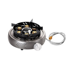 Portable Camping Gas Stove Split Camping Gas Stove 12800W High Power Windproof Split Burner for Hiking Picnic BBQ B