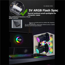 5V 3PIN ARGB LED Spotlight Motherboard Ceiling Lamp Aura Sync Gaming Desk PC Case Adjustable Angle Accent Lighting B