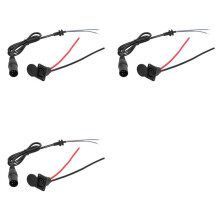 3X Connecteur de Charge 3 Broches Mâle/Femelle pour Scooter Électrique, Câble D'Interface pour Vélo Électrique, Port de Charge en PVC.