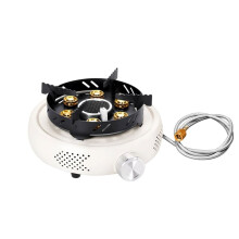 Portable Camping Gas Stove Split Camping Gas Stove 12800W High Power Windproof Split Burner for Hiking Picnic BBQ A