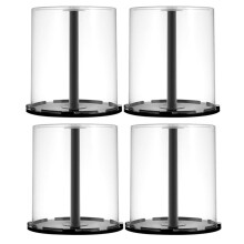 4 Pack Empty Disc Box, DVD Cd Spindle Case Cd Disc Storage Container, Clear Plastic Cover