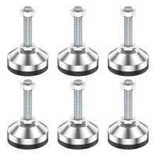Furniture Leveler Carbon Steel Adjustable Leveling Feet with Non Slip Rubber Pads for Tables Cabinets