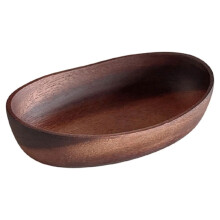 Wooden Decorative Bowl, Handcrafted Decorative Boat Bowl Walnut Wood Catchall Bowl for Entryway Table Decorative Bowl