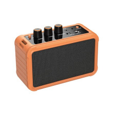 10-Watt--E-Gitarrenverstärker mit Zwei Lautsprechern, Wiederaufladbar, mit Overdrive, Ideal zum Üben und Reisen, Orange