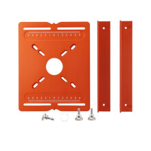 Upgraded Slotting Router Plate Router Grooving Base Plate Trimmer Base for -Trimming Machine Positioning Auxiliary