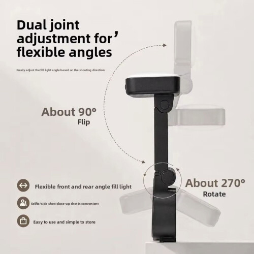 For  Osmo Pocket 4 Camera Gimbal Contact Fill Light Folding Adjustable Angle Brightness Light for Selfie Warm Lamp 2