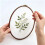 4 Ovale Stickrahmen, Dekorative Stickrahmenringe in Holzoptik, Stickornamente 2