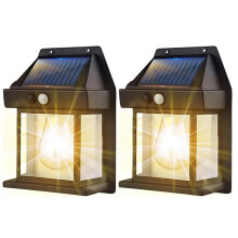 2 PCS Solar Wall Light with Motion Sensor Independently Used for Terrace Porch Garden Deck Fence