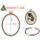 4 Ovale Stickrahmen, Dekorative Stickrahmenringe in Holzoptik, Stickornamente 6