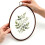 4 Ovale Stickrahmen, Dekorative Stickrahmenringe in Holzoptik, Stickornamente 5