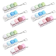9 Pack Keyboard Fidget Toy - Clicky, Creamy & Silent Stress Relief Fidget Clicker Keychain - Quiet Fidget Toy