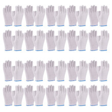20 Pairs Nylon Cotton Work Gloves - Heavy Duty, Anti-Slip, Breathable Safety Gloves for Construction, Gardening