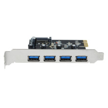 2X Karta Rozszerzeń USB 3.0 PCI-E 4-Portowa, Koncentrator PCI Express USB 3.0, Kontroler USB 3.0 4-Portowy PCIe Express