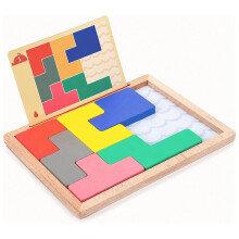 Wooden Building Block Puzzle Toy,Tile Matching Dementia Activities Children'S Puzzle Toys Building Blocks for Ages 3+