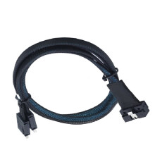 SAS MCIO SFF-8654 8I 5.0 74P to 2X Dual Oculink SAS SFF-8611 4I Server Data Transfer Cable 1m