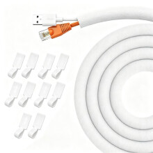Dog and Cat Cord Protector 10ft 3/8inch, Cable Sleeve for Easy Cord Management, Protects Cables From Pets Chewing