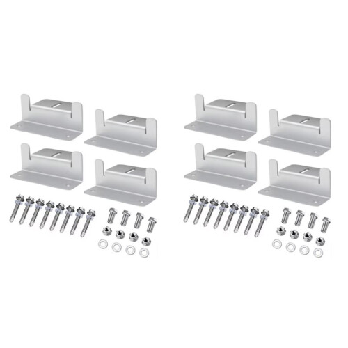 8 Set Solar Panel Mounting Bracket Kits PV Panel Roof Solar Panel Aluminum Mounting Z Type Bracket