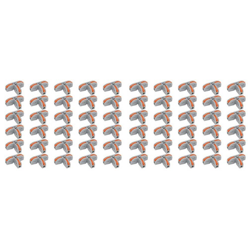 60PCS T Shape Lever Nut Wire Connector, Quick Splitter 3 Way Electrical Connectors