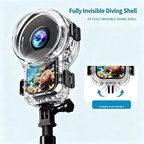 For Insta 360 X6 Invisible Dive Case Housing Waterproof (60m) Underwater Dive Protective Shell 2