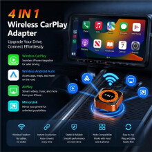 4-in-1 Wireless Carplay Adapter AirPlay/Android Auto/CarPlay/Mirror Link  Ai Box for Wired CarPlay Car Easy Connect