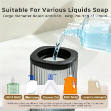 Distributeur de Savon Automatique Mural Rechargeable avec Pompe à Savon Liquide pour Salle de Bain et Cuisine