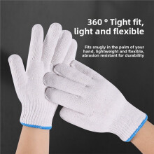 20 Paia di Guanti da Lavoro In Nylon e Cotone - Guanti di Sicurezza Resistenti, Antiscivolo e Traspiranti per Edilizia e Giardinaggio.