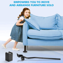 1 Lifter Tool, 4 Raise Blocks,Movers, Sliders & Wheels to Move Sofa, Refrigerator, Washing Machine Easily & Safely, 1Kit
