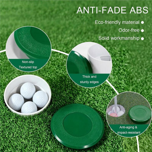 2PCS  Hole Cup with Cap Set, Practice Putting Green  Accessories for Backyard Home Training 1