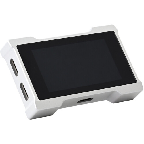 AudioX Touch Screen Gaming USB Hub Type-C 8K Gaming Sound Card 2-to-3 Port Standalone Power D/A Decoding Silver