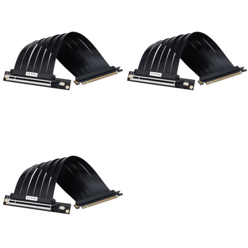 3pcs 20cm PCIE 3.0 X16 Riser Cable Video Card Shielded High-Speed Flexible Extender PCI Express Adapter 1