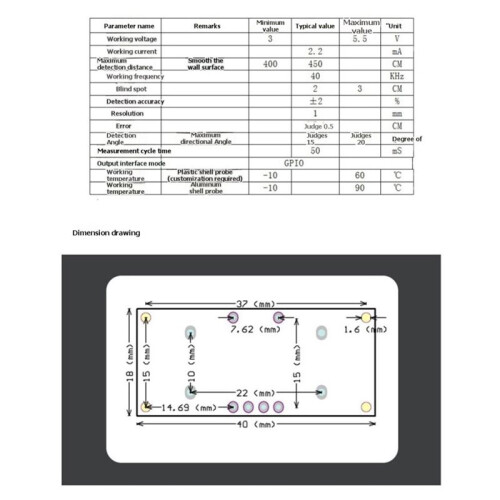5PCS RCWL-1601 Ultrasonic Distance Sensor Module Ranging Detector 3V-5.5V for HC-SR04  Car Obstacle Avoidance