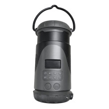 Multifunktionell Solcellsradio med Campinglykta och Ficklampa, 5000mAh AM/FM/Väderradio -Högtalare