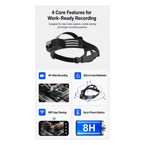 Wearable Camera with Built-in IMU for Motion Data Synchronization, 4K EIS Image Stabilization, Robot Vision,Data Capture 2