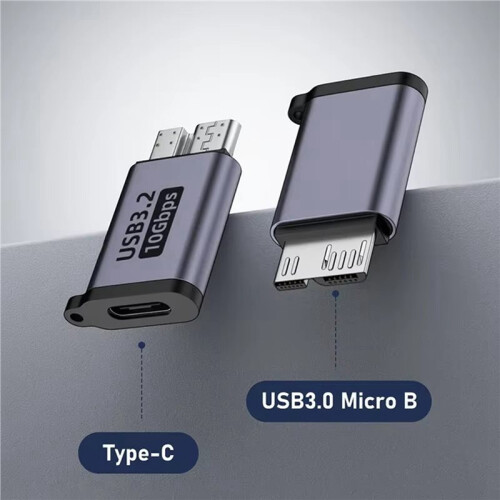 2X Micro-B USB C 3.2 Male to Type C Female Adapter Type-C USB3.2 Micro-B Connector 2