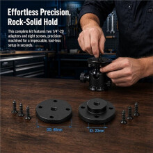 2 Pack 1/4" Thread Tripod Adapter Mount Plate, Wall Mount Holder Adapter for DSLR Camera, Action Cam, Light Stand