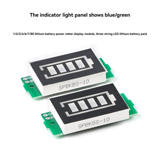 10PCS 1-8S Lithium Battery Capacity Indicator Module Three String LED Lithium Battery Pack Indicator Board 3-34V B 2