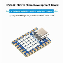 RP2040 Micro Development Board for Raspberry PI Matrix 5x5RGB LED Module Programmable DIY Microcontroller Kit