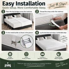 Twin to King Bed Converter Bed Bridge No Slipping Split King Filler for Adjustable Bed Twin Bed Connector