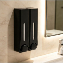 Refillable Wall-Mounted Soap Dispenser Ideal for Bathrooms, Kitchens, and Shower Areas,Suitable for Homes,Hotels Black