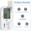 180 Days Temperature and Humidity Data Logger Waterproof USB Logger PDF Report LCD Display for Transport Storage 6