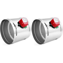 2 Set 8 Inch Motorized Duct Damper,Adjustable Volume Damper, Backdraft Damper Airflow Control,AC 24V